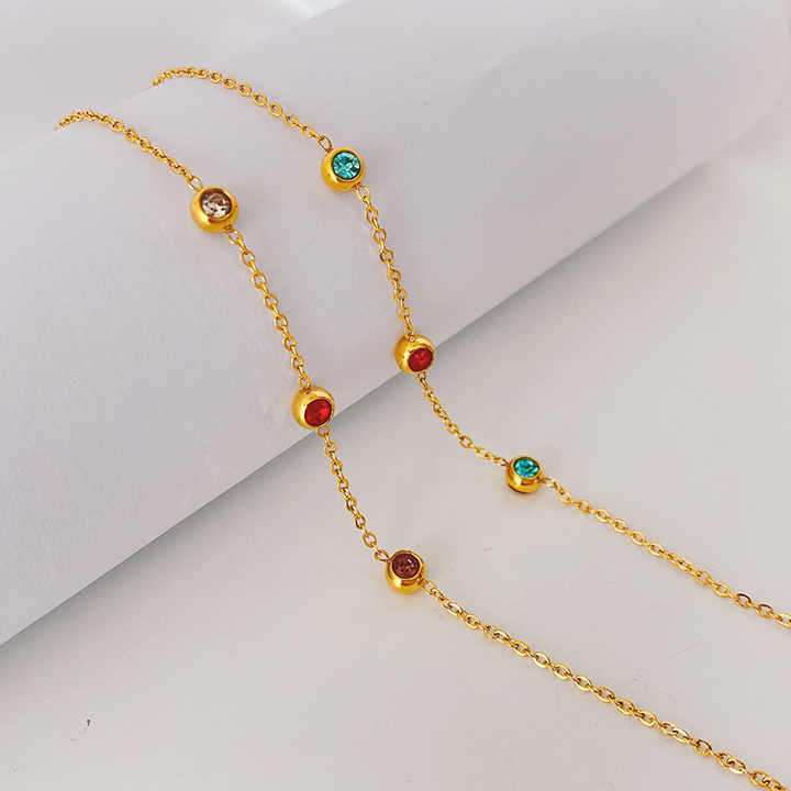 Elegant Gold-Plated Multi-Stone Bracelets